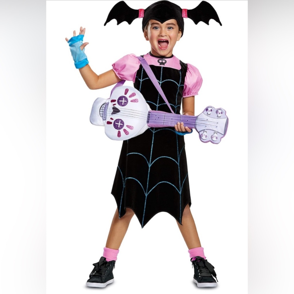 Disney Junior Vampirina Halloween Child Costume Toddler 3T-4T Dress & Glovettes
